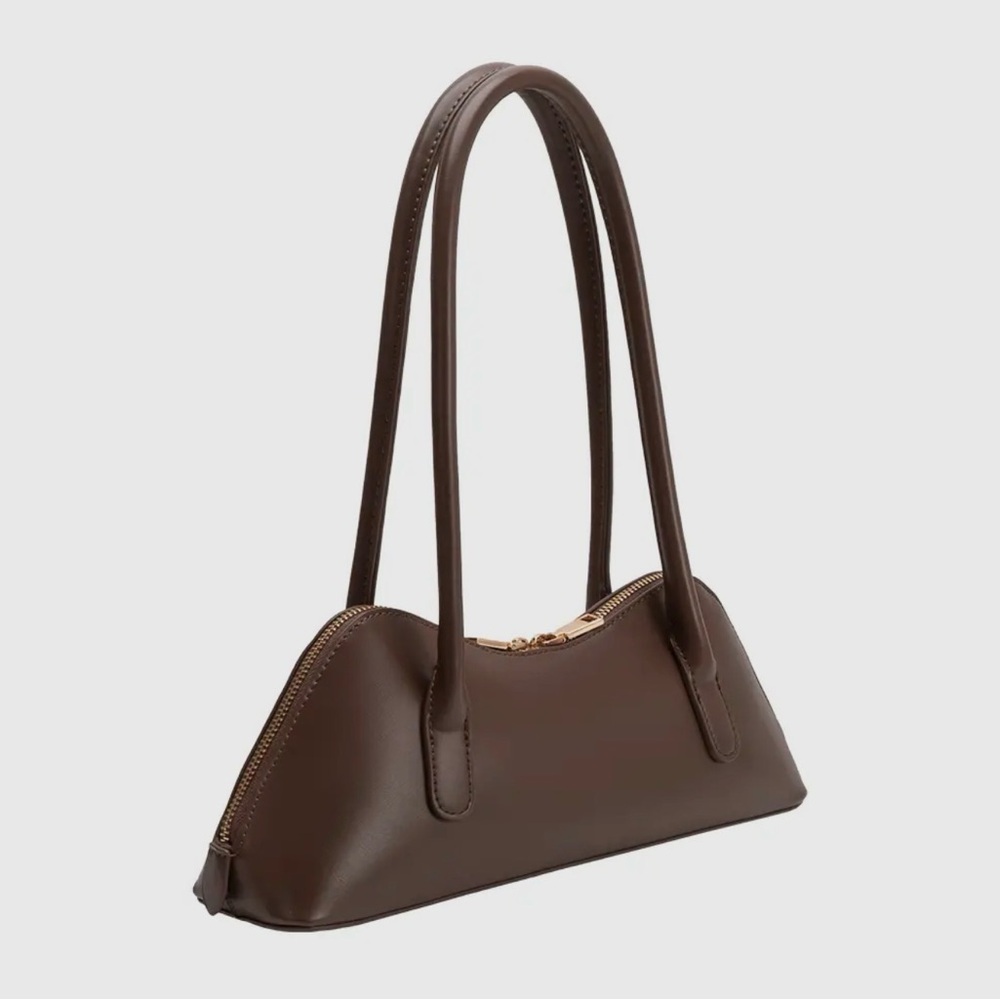Melie Bianco Chocolate Brown Vegan Shoulder Bag NWT - Picture 2 of 4